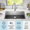 32” Undermount Stainless Steel Single Bowl Kitchen Sink with Accessories